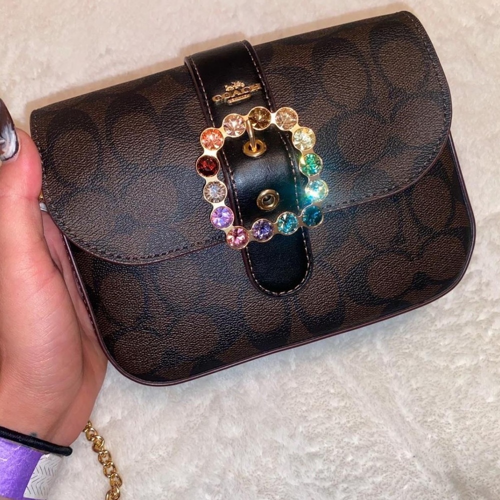 Coach Rhinestone Buckle Purse - Picture 1 of 3